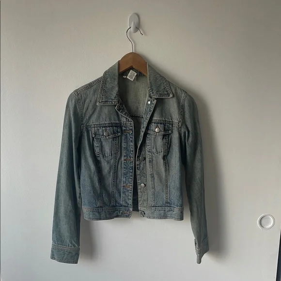 LOFT Jackets Coats Loft Blue Cropped Jean Jacket Classic